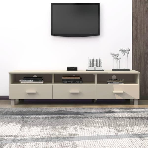 vidaXL tv-skab HAMAR 158x40x40 cm massivt fyrretræ honningbrun