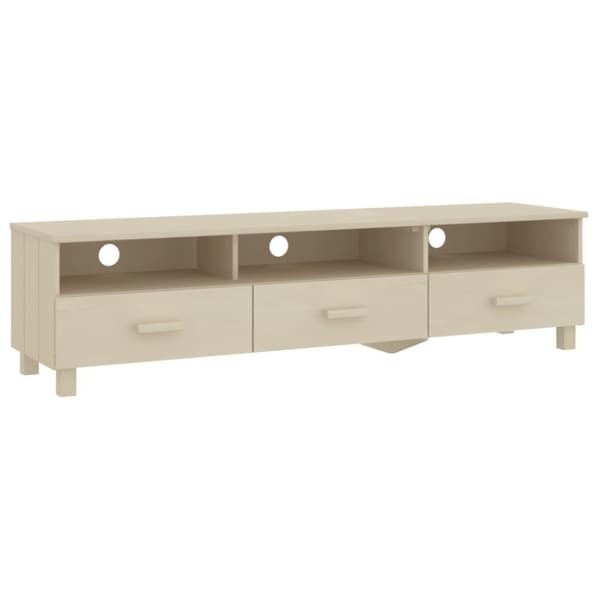 vidaXL tv-skab HAMAR 158x40x40 cm massivt fyrretræ honningbrun