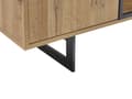 Pikkukuva 9 / 10: TV-taso vaalea puu/musta 50 x 160 x 40 cm kaksi ovea metalliset jalat rustiikkinen tyyli