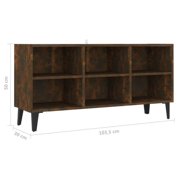 vidaXL TV-taso metallijalat savutammi 103,5x30x50 cm