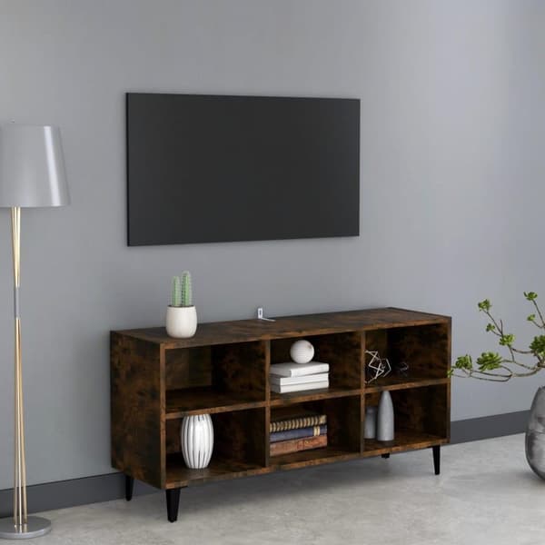 vidaXL TV-taso metallijalat savutammi 103,5x30x50 cm