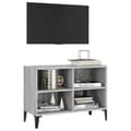 Pikkukuva 3 / 7: vidaXL TV-taso metallijaloilla harmaa Sonoma 69,5x30x50 cm