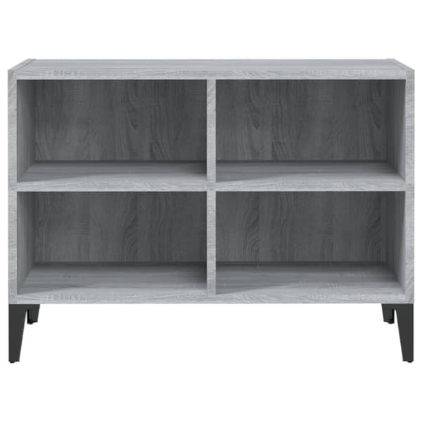 vidaXL TV-taso metallijaloilla harmaa Sonoma 69,5x30x50 cm