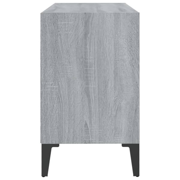 vidaXL TV-taso metallijaloilla harmaa Sonoma 69,5x30x50 cm