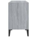 Pikkukuva 5 / 7: vidaXL TV-taso metallijaloilla harmaa Sonoma 69,5x30x50 cm