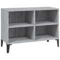 Pikkukuva 2 / 7: vidaXL TV-taso metallijaloilla harmaa Sonoma 69,5x30x50 cm