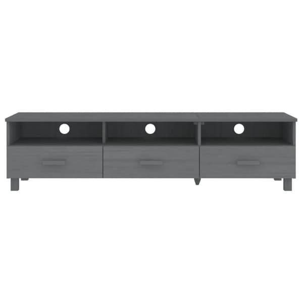 vidaXL Tv-bänk HAMAR mörkgrå 158x40x40 cm massiv furu