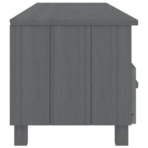 vidaXL Tv-bänk HAMAR mörkgrå 158x40x40 cm massiv furu