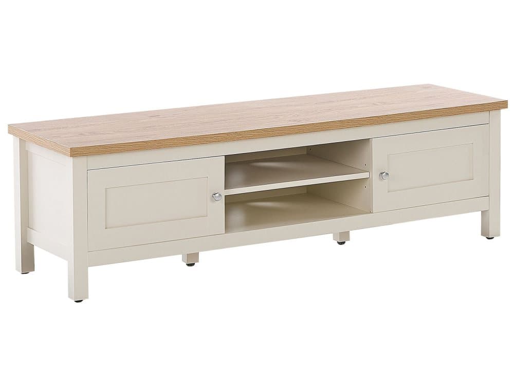 TV-bänk Creme / Ljust trä ATOCA