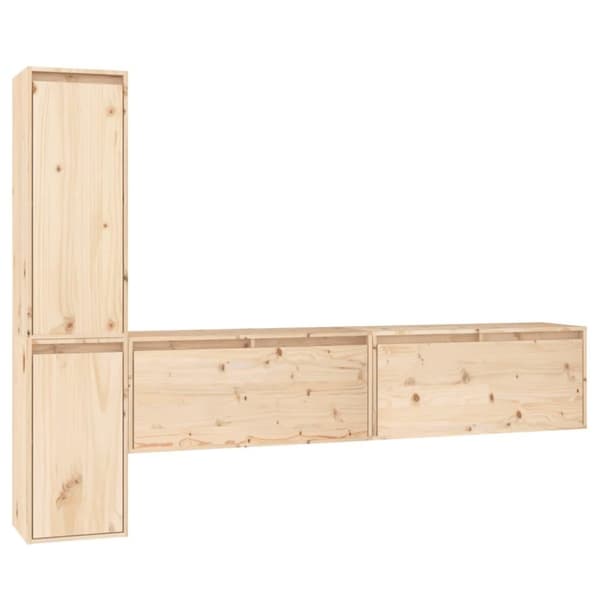 vidaXL TV-benker 4 stk heltre furu
