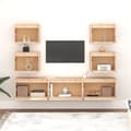 Miniatyrbilde 4 av 11: vidaXL TV-benker 7 stk heltre furu
