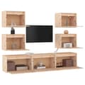 Miniatyrbilde 5 av 11: vidaXL TV-benker 7 stk heltre furu