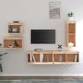 Miniatyrbilde 4 av 11: vidaXL TV-benker 5 stk heltre furu