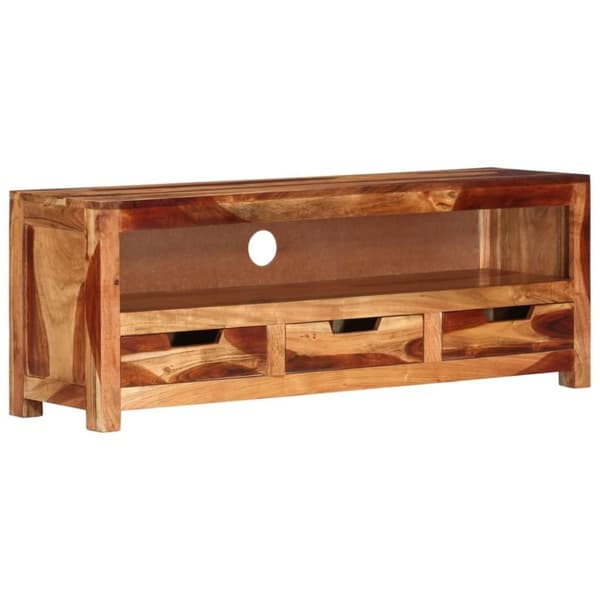 vidaXL tv-bord 110x30x40 cm massivt akacietræ