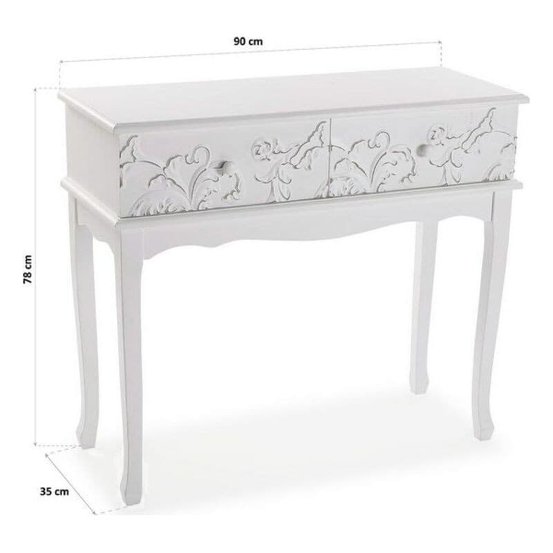 Hallmöbel med 2 lådor Versa Linnet (35 x 78 x 90 cm)