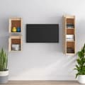 Miniatyrbild 4 av 10: vidaXL Tv-bänk 3 st massiv furu
