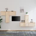 Miniatyrbilde 3 av 11: vidaXL TV-benker 6 stk heltre furu