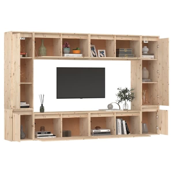 vidaXL TV-benker 8 stk heltre furu