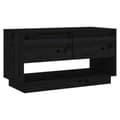 Miniatyrbillede 3 af 11: vidaXL tv-bord 74x34x40 cm massivt fyrretræ sort