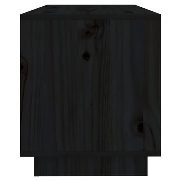 vidaXL tv-bord 74x34x40 cm massivt fyrretræ sort