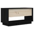 Miniatyrbillede 7 af 11: vidaXL tv-bord 74x34x40 cm massivt fyrretræ sort