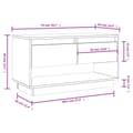 Miniatyrbillede 11 af 11: vidaXL tv-bord 74x34x40 cm massivt fyrretræ sort