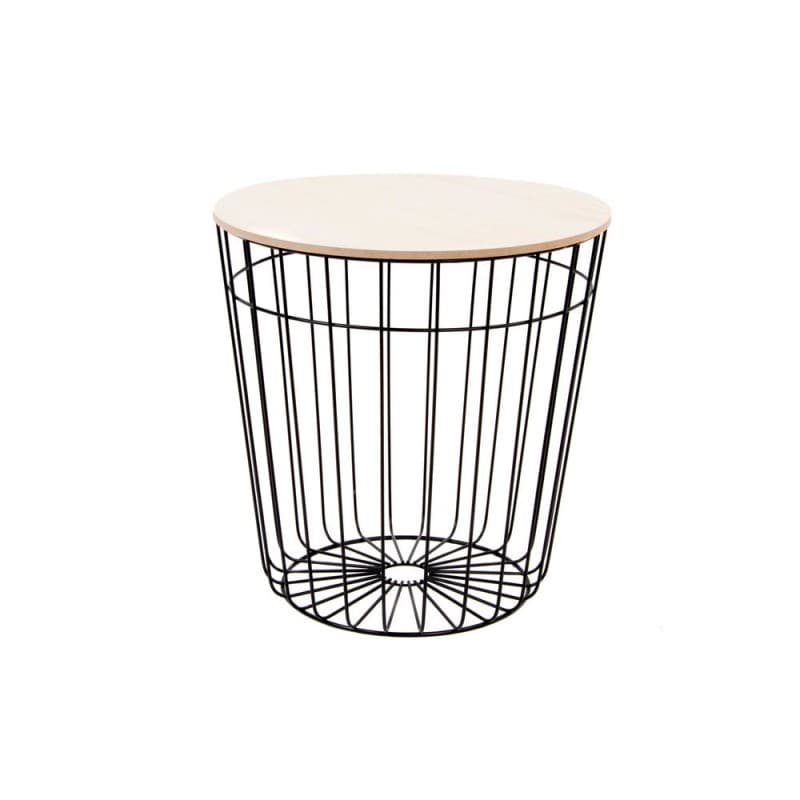 Sidobord DKD Home Decor Svart Järn Trä MDF (39 x 40.5 x 40.5 cm)