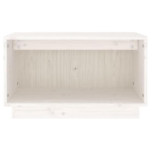 vidaXL TV-benk hvit 60x35x35 cm heltre furu