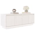 Miniatyrbilde 3 av 9: vidaXL TV-benk hvit 110x34x40 cm heltre furu