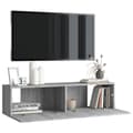 Miniatyrbild 5 av 9: vidaXL TV-bänk för vägg grå sonoma 120x30x30 cm konstruerat trä