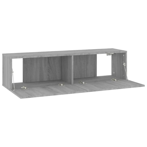 vidaXL TV-bänk för vägg grå sonoma 120x30x30 cm konstruerat trä