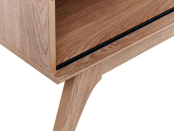 TV-stand Lys Træ Opbevaringshylde Skænk Kabelstyring Moderne
