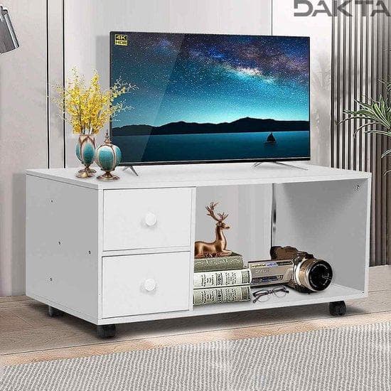 TV -möbler White | Skåp | Vardagsrum | med hjul Mobil Högglansvit
