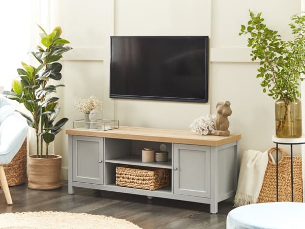 TV-bord med Opbevaring Grå Moderne Design
