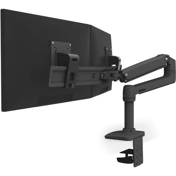 Skärmstöd - ERGOTRON - LX Skrivbord Dual Direct Arm - 2 LCD-skärmar - Mattsvart - Max storlek: 25 tum