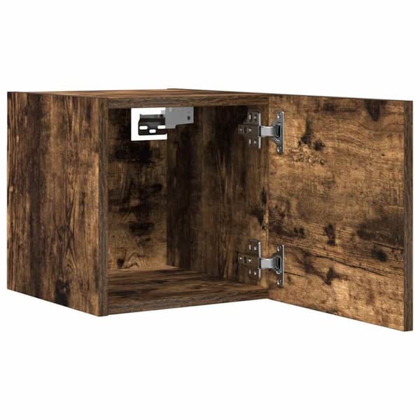 vidaXL Väggmonterade tv-skåp 2 st rökfärgad ek 30,5x30x30 cm