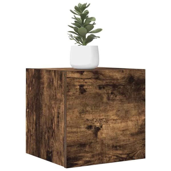 vidaXL Väggmonterade tv-skåp 2 st rökfärgad ek 30,5x30x30 cm