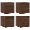 Miniatyrbilde 3 av 11: vidaXL Vegghengte TV-benker 4 stk brun eik 30,5x30x30 cm
