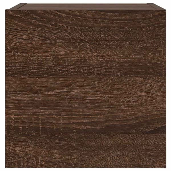 vidaXL Vegghengte TV-benker 4 stk brun eik 30,5x30x30 cm
