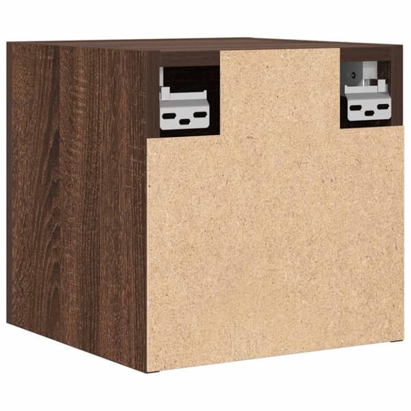 vidaXL Vegghengte TV-benker 4 stk brun eik 30,5x30x30 cm