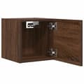 Miniatyrbilde 9 av 11: vidaXL Vegghengte TV-benker 4 stk brun eik 30,5x30x30 cm