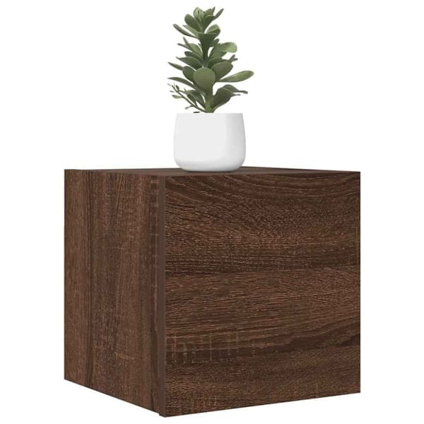 vidaXL Vegghengte TV-benker 4 stk brun eik 30,5x30x30 cm