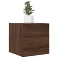 Miniatyrbilde 2 av 11: vidaXL Vegghengte TV-benker 4 stk brun eik 30,5x30x30 cm