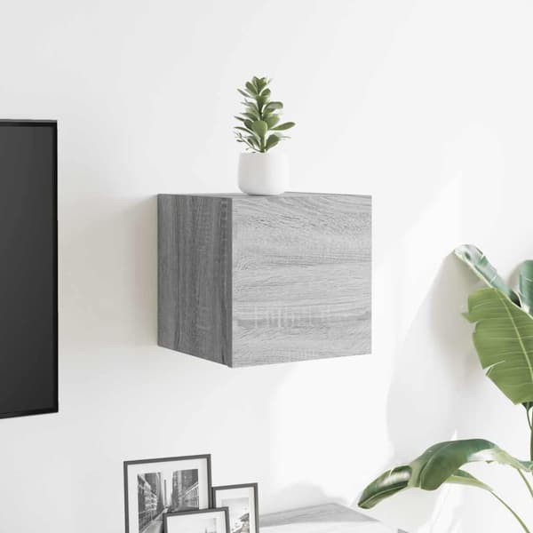 vidaXL Vegghengt TV-benk grå sonoma 30,5x30x30 cm