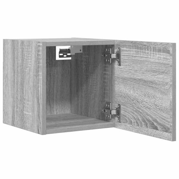 vidaXL Vegghengt TV-benk grå sonoma 30,5x30x30 cm