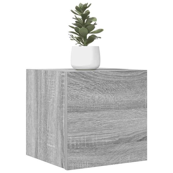 vidaXL Vegghengt TV-benk grå sonoma 30,5x30x30 cm