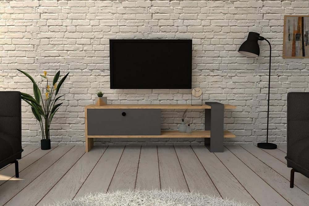 AGATEA Tv-bänk 120x36,8 cm Antracit