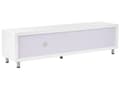 Pikkukuva 8 / 11: TV-taso valkoinen 158 x 43 x 39 cm MDF lasi rosteri kaappi 2 laatikkoa skandinaavinen