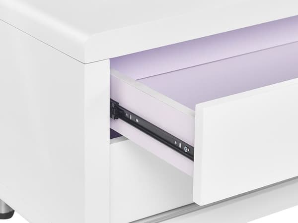 TV-taso valkoinen 158 x 43 x 39 cm MDF lasi rosteri kaappi 2 laatikkoa skandinaavinen