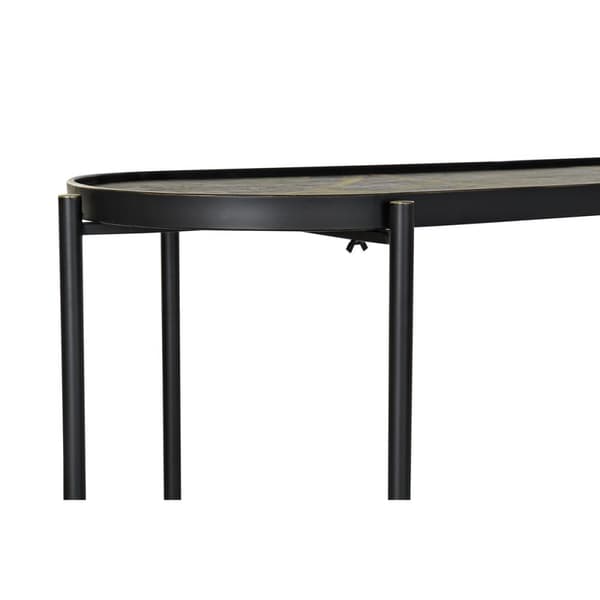 Konsol DKD Home Decor Sort Metal MDF Grøn Tropisk (120 x 41 x 80 cm)